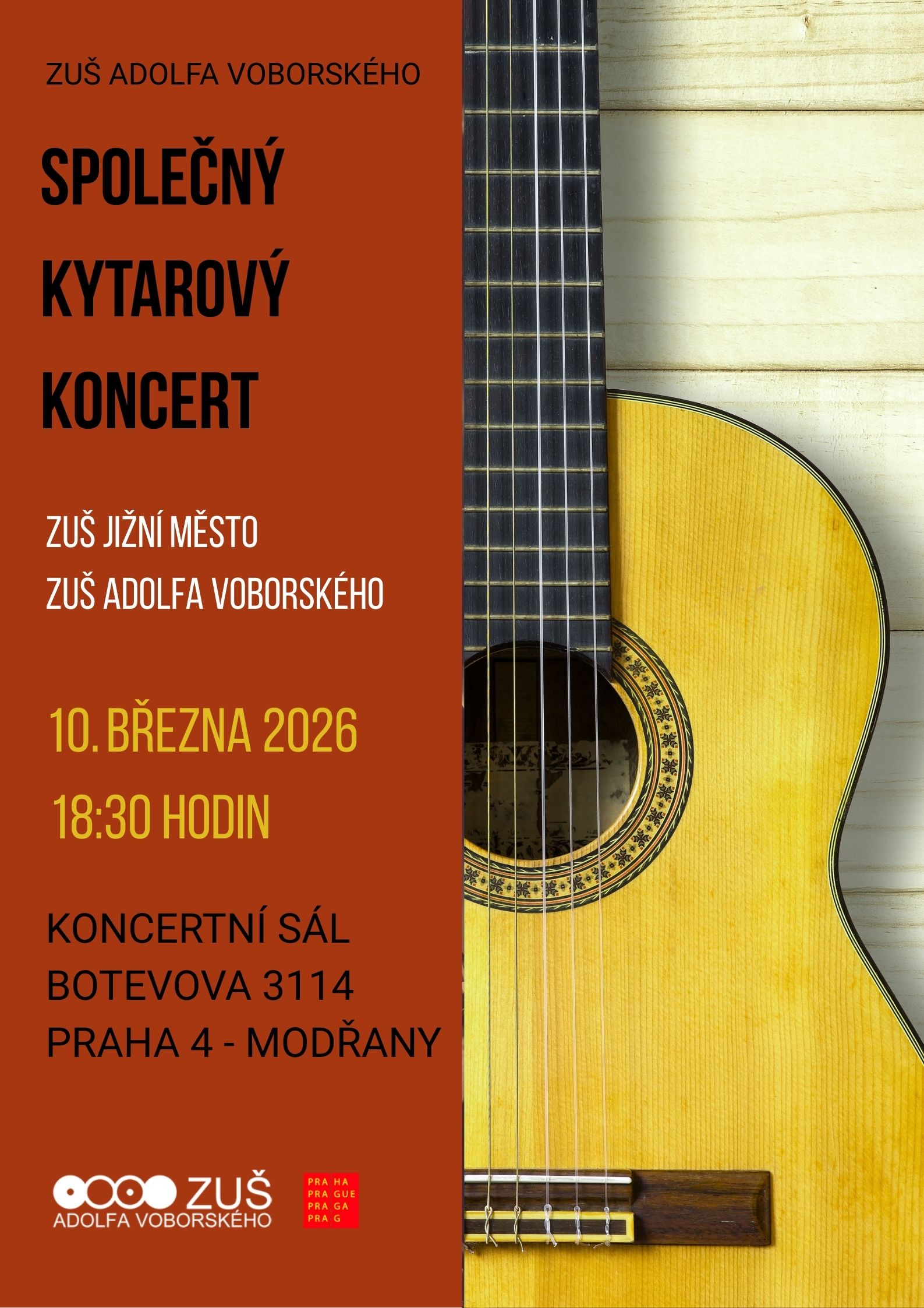 Společný kytarový koncert se ZUŠ Jižní Město